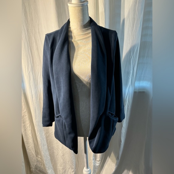 Skies Are Blue Jackets & Blazers - Navy Blue Blazer